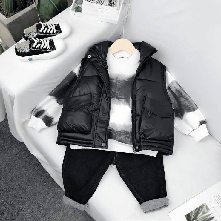 小孩马甲冬季保暖棉服幼儿园马甲儿童男孩坎肩秋冬儿童棉马甲外穿
