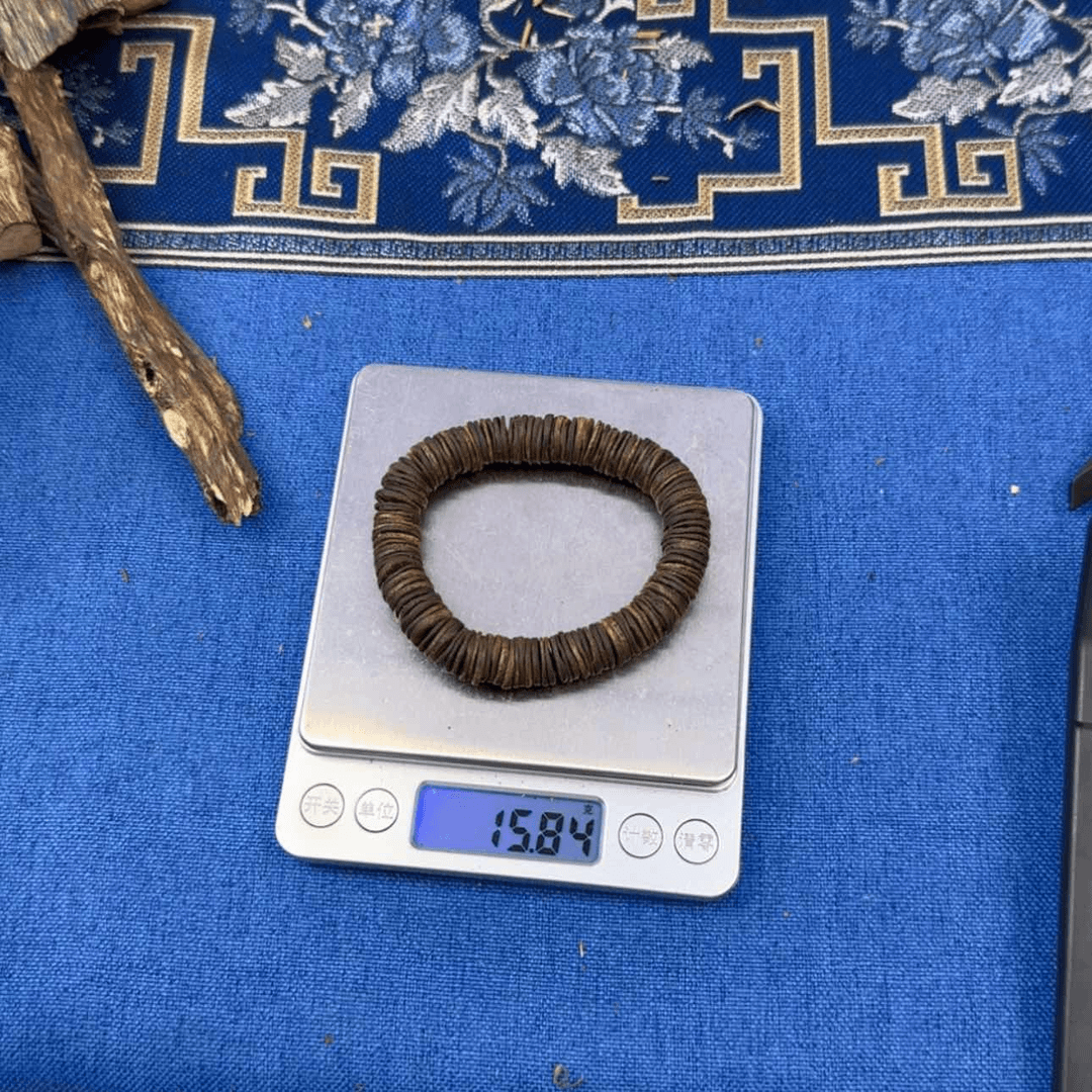 【闪购商品】沉香木手串奇楠药片珠单圈15克➕多样性发一条