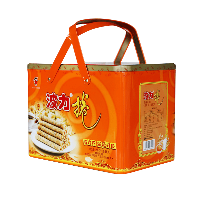 蛋卷礼盒装720+36g休闲铁盒海苔味鸡蛋味饼干蛋卷送礼