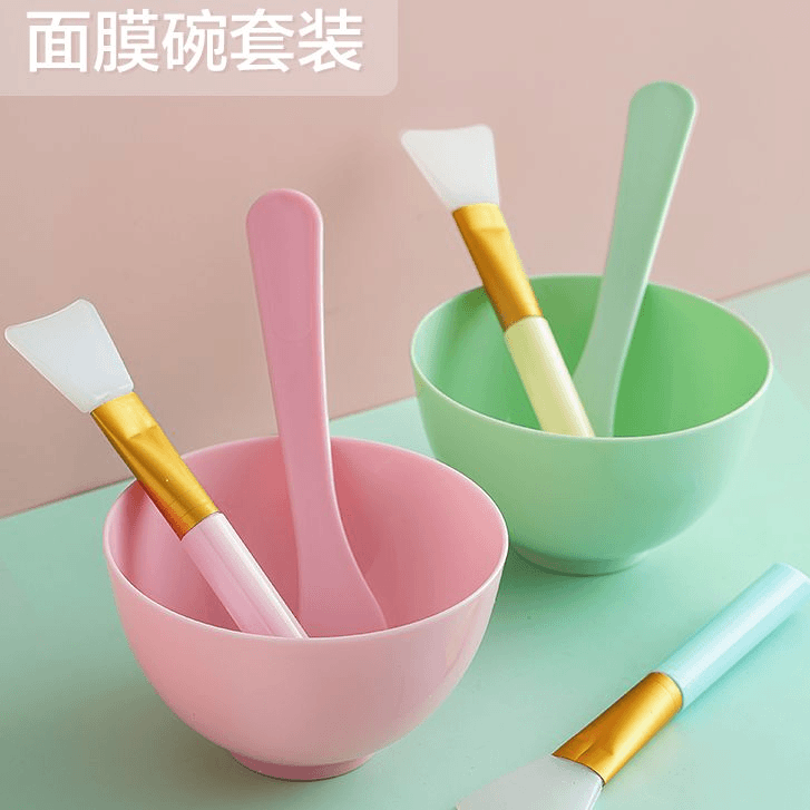 硅胶面膜刷套装美容院化妆刷涂抹清洁泥膜专用调面膜碗和刷子工具