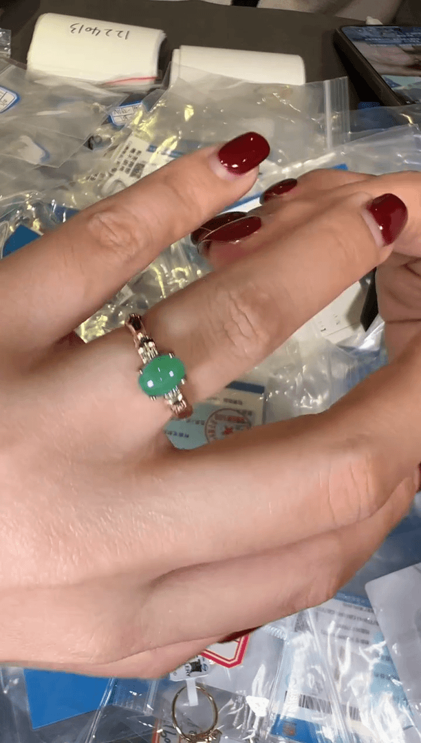 【闪购商品】翡翠戒指银S925镶嵌1224013