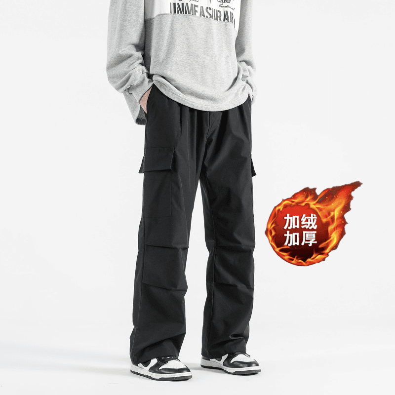 户外机能工装裤男秋冬潮牌ins宽松大码美式多袋冲锋降落伞兵裤男