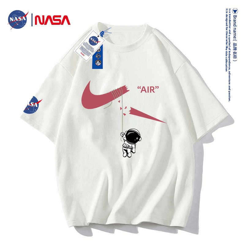 【奥莱专属】NASAMJ联名款红标蓝标纯棉T恤夏季潮流89355/89352