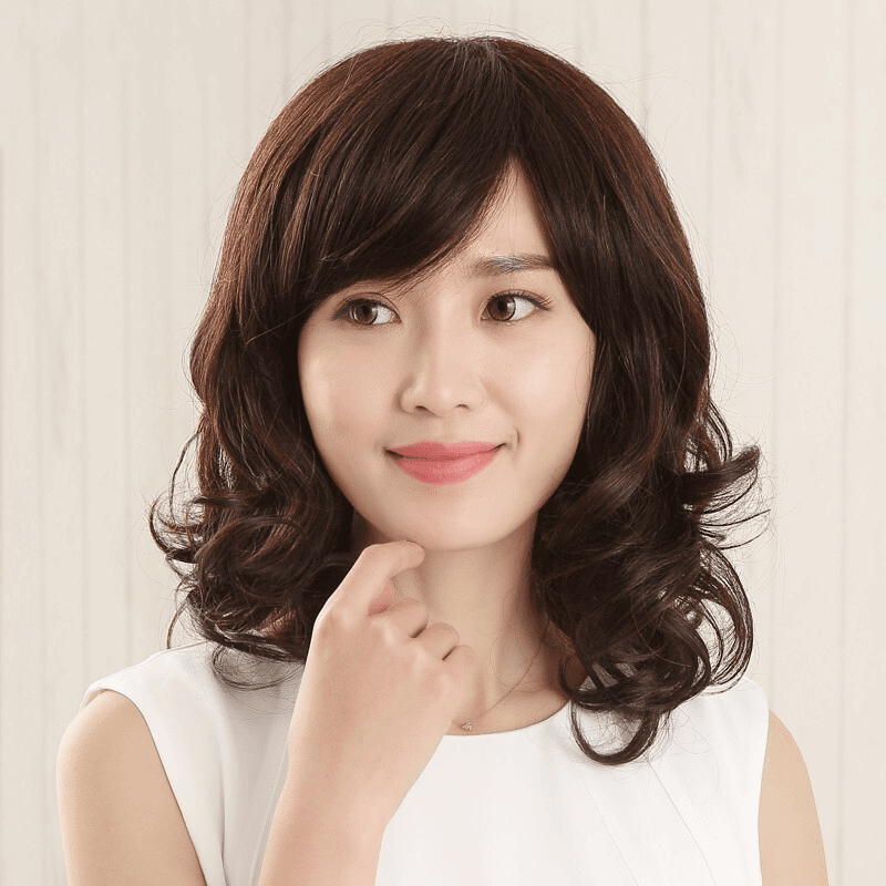 假发女长卷发大波浪真发中老年假发套自然蓬松妈妈假发梨花头短发