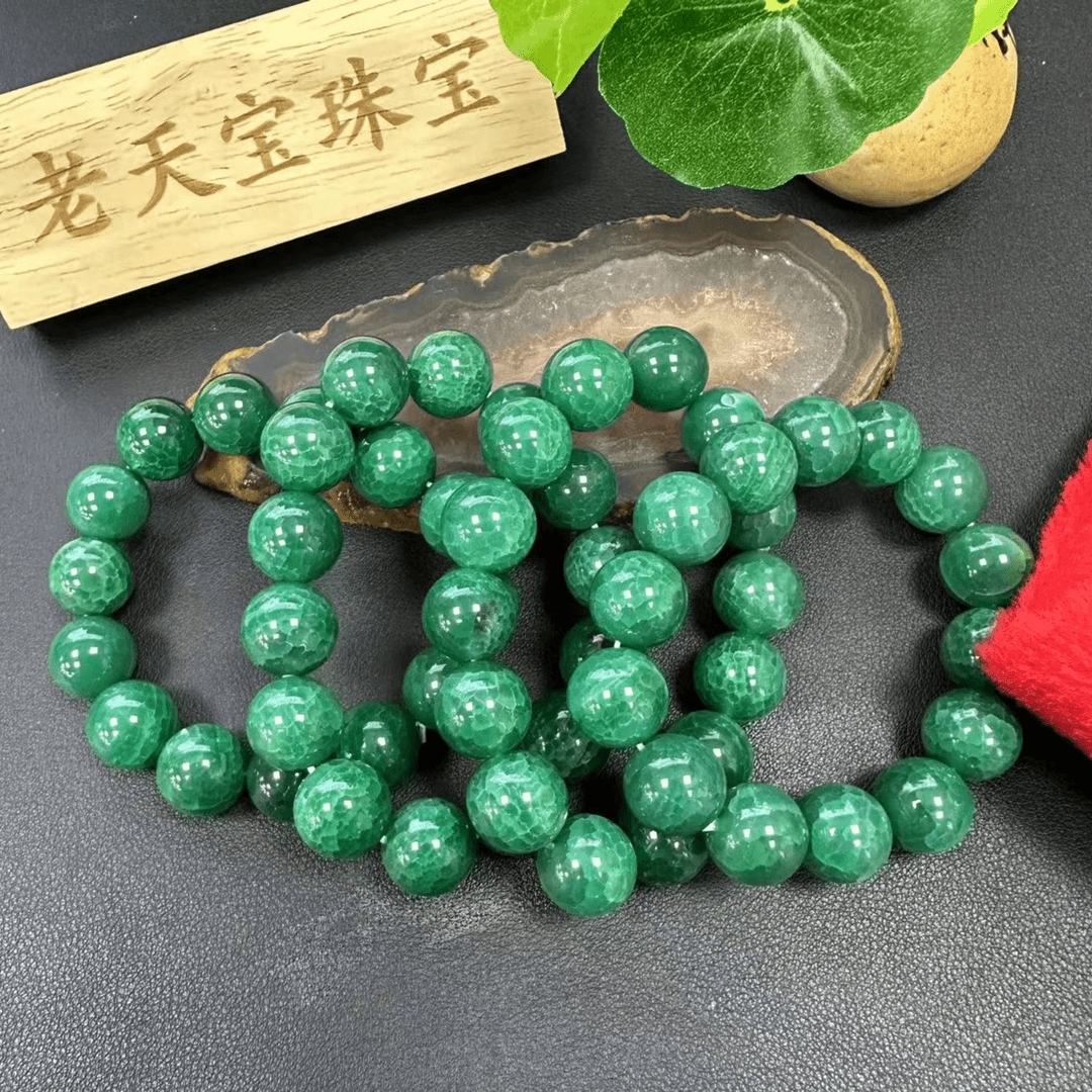 【香港老天宝珠宝】M1002-收藏八角玄冰草玛瑙手串-多样性只发一件