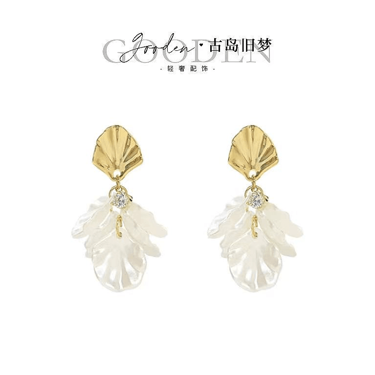 铜合金耳饰 【裙摆】众设计高级感耳环女气质超仙优雅轻奢耳钉