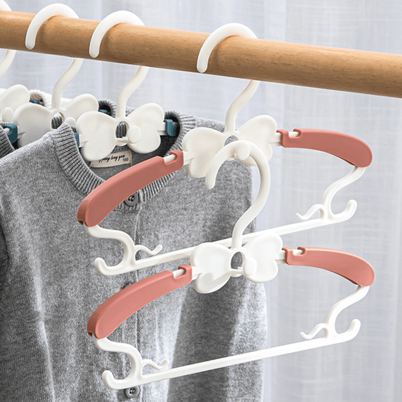 儿童衣架婴儿晾衣架宝宝专用小衣架中童大童小孩家用挂衣干湿两用