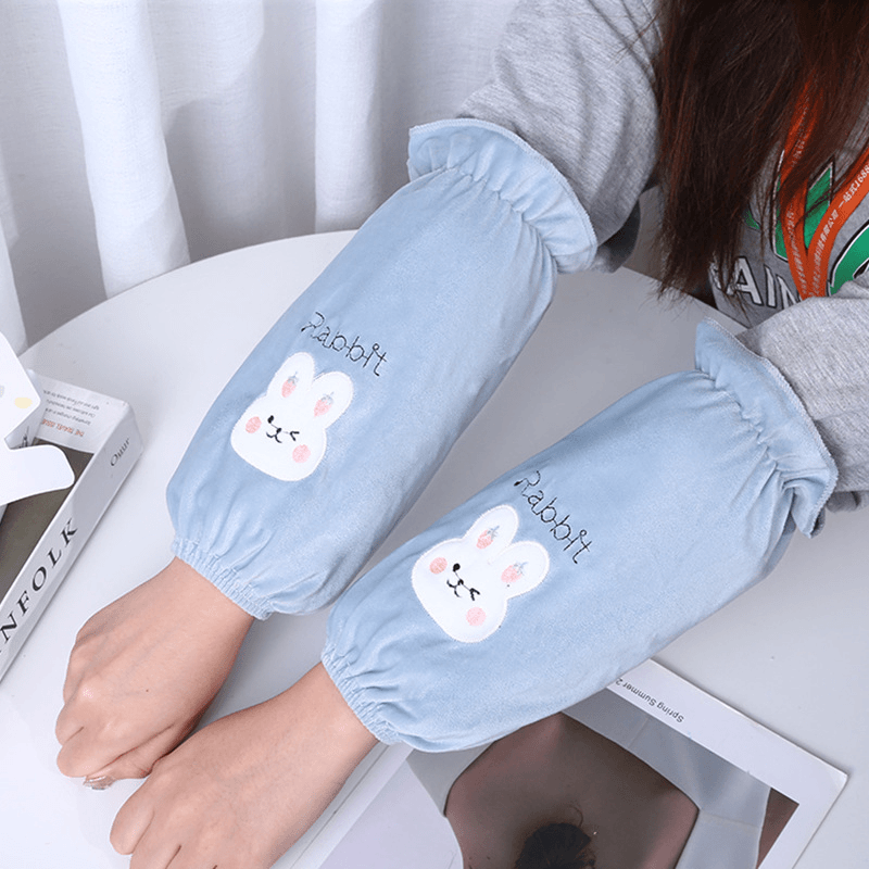 【福利2米】请勿中差评~长款毛绒袖套女防脏防污套袖