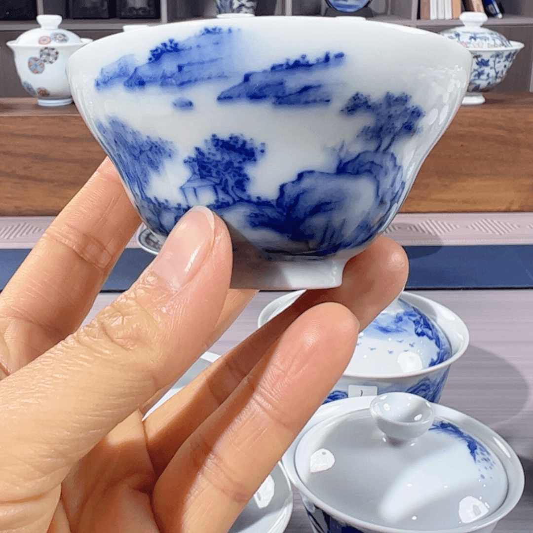 【闪购商品】陶瓷折腰山水杯