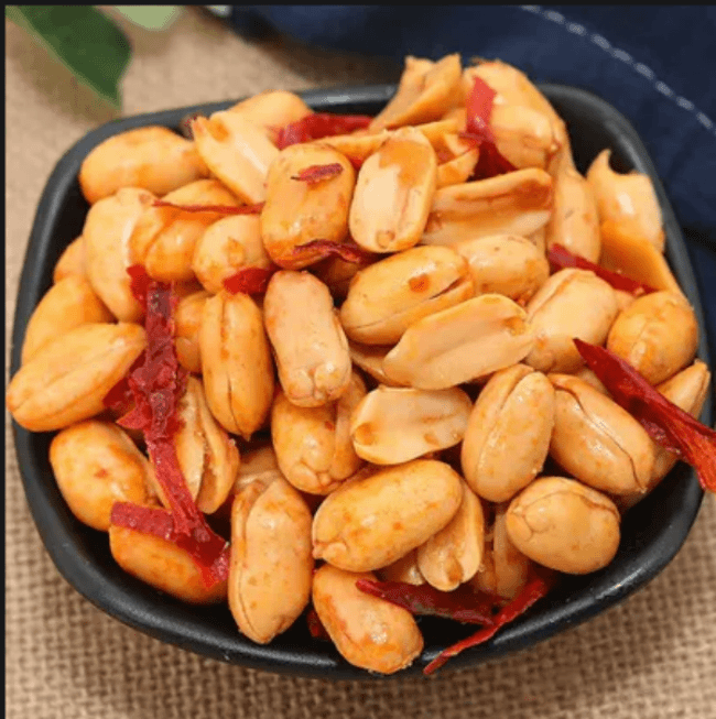 新花生米麻辣椒盐油炸花生米下香脆即食酒菜坚果零食厂家直供散装