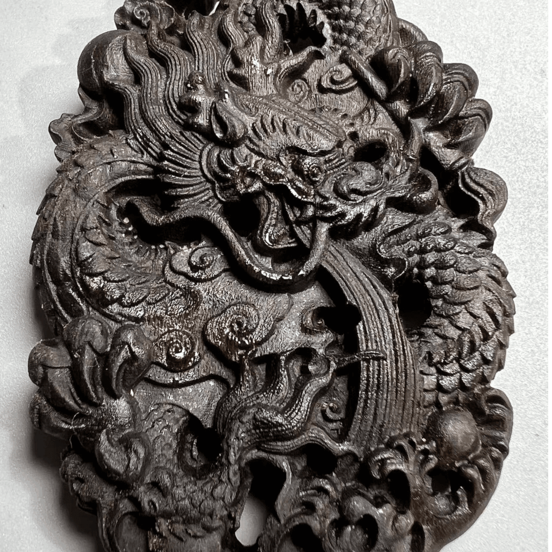 印泥加里慢丹小龙牌挂件吊坠木雕工艺品把玩