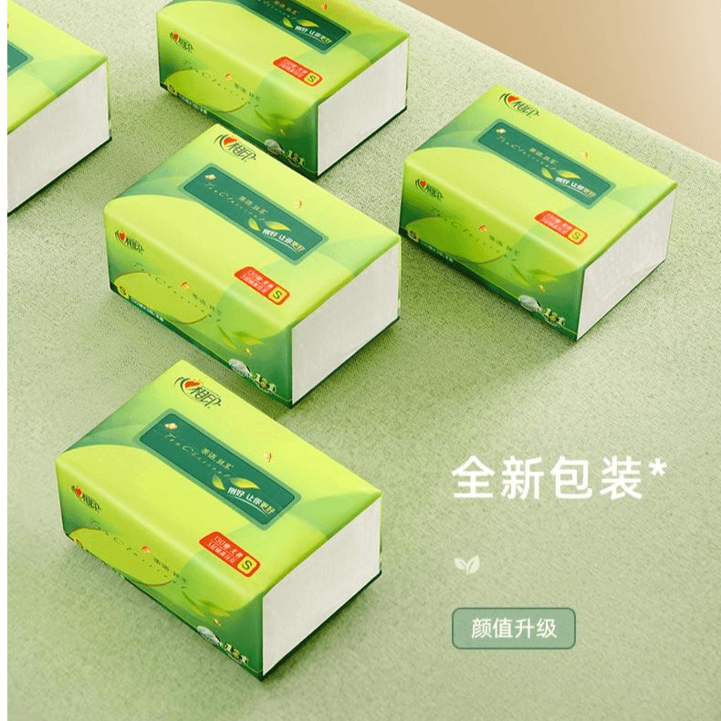 【抖音支付新用户】心相印抽纸茶语丝享纸巾三层家用无印花抽纸加厚