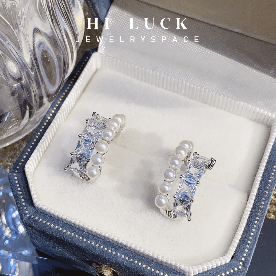 铜合金耳饰 Hiluck气质半圈独特优雅百搭通勤C型耳环精致高级感！