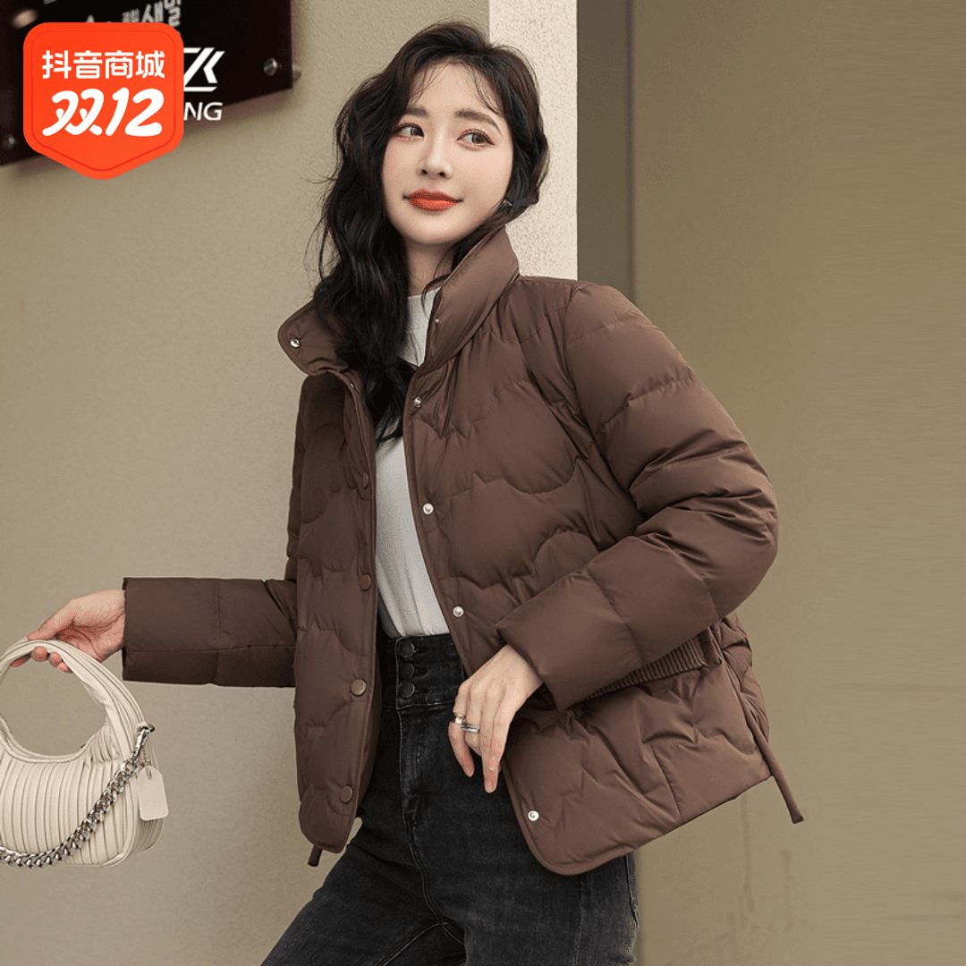 雪中飞2023秋冬纯色轻薄时尚简约保暖百搭短款羽绒服X30142874F