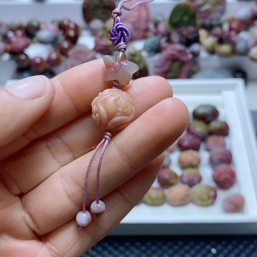 【闪购商品】玛瑙/玉髓手机挂未镶嵌