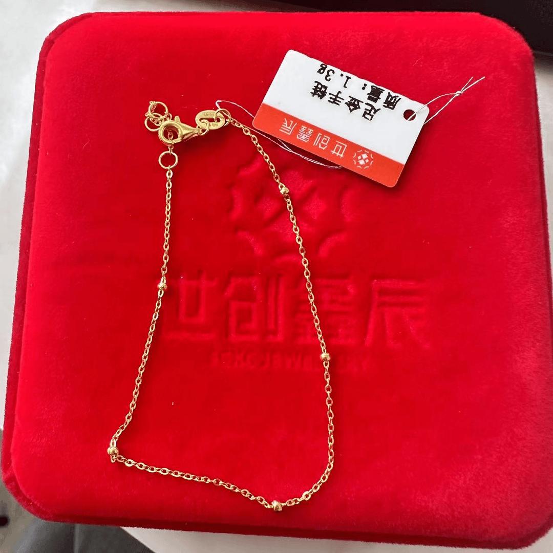 999足金满天星手链