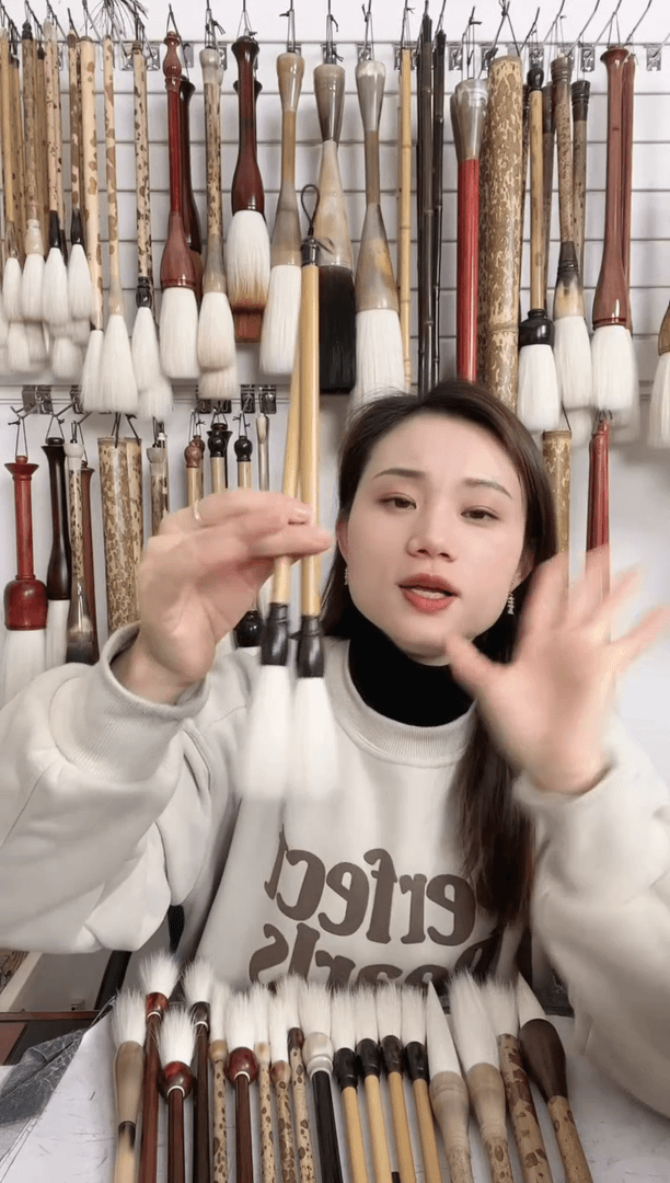 【闪购商品】书法竹竿黑檀羊毫7*1.2