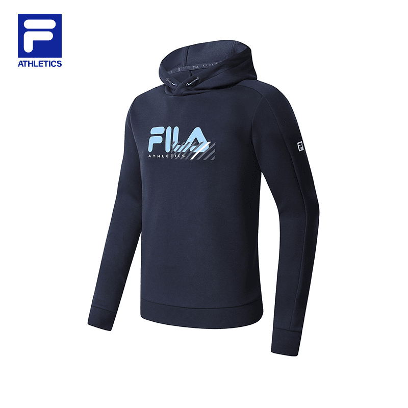 FILA/斐乐男子卫衣秋季新款连帽运动卫衣健身针织上衣A11M311211F