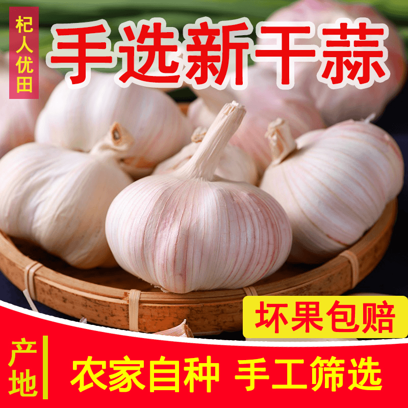 【小徐】今年新干蒜装干大蒜头农家蒜新鲜紫白皮河南干蒜蔬菜大蒜