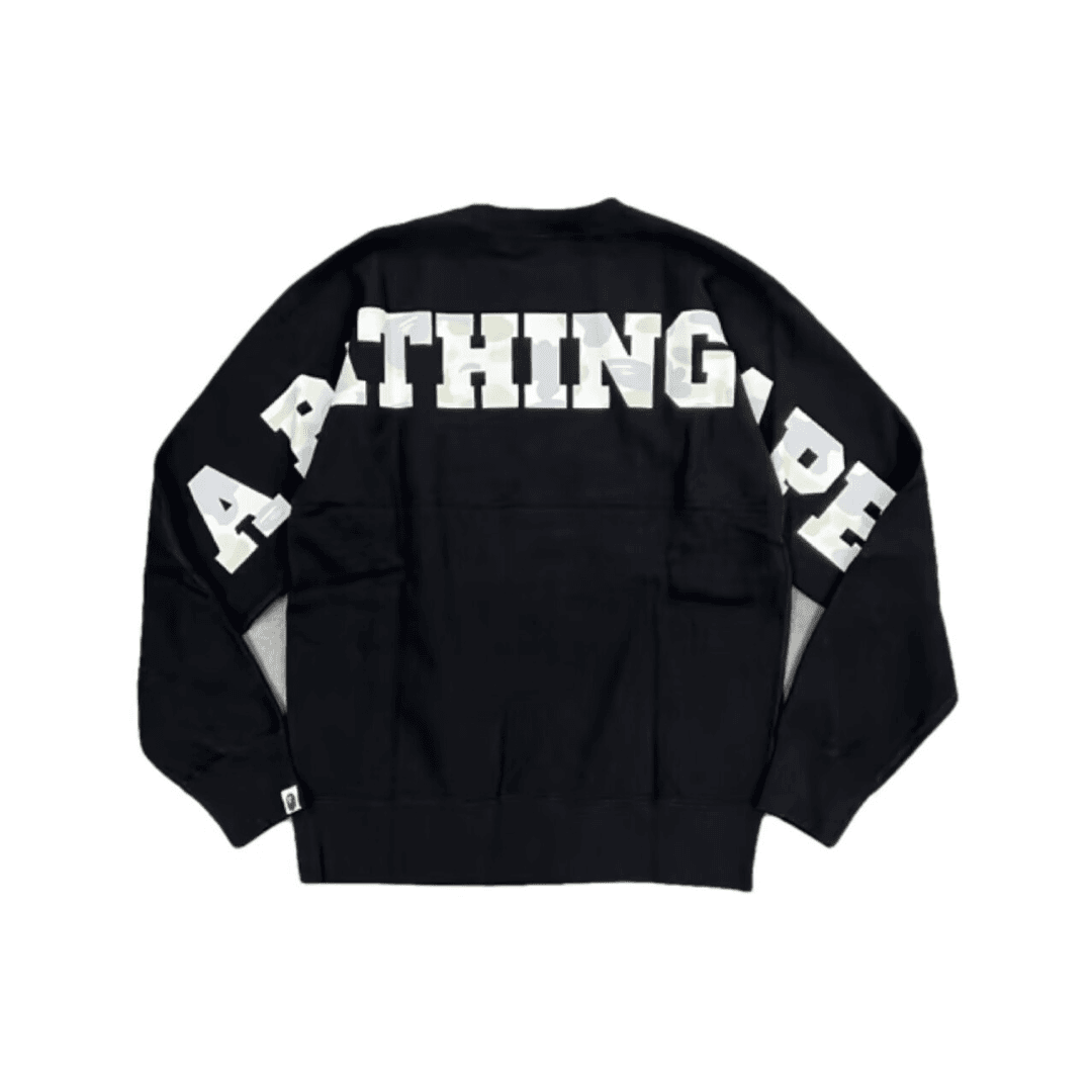 【国内现货】BAPE 夜光迷彩背后字母夜光logo胸前小猿人套头卫衣男