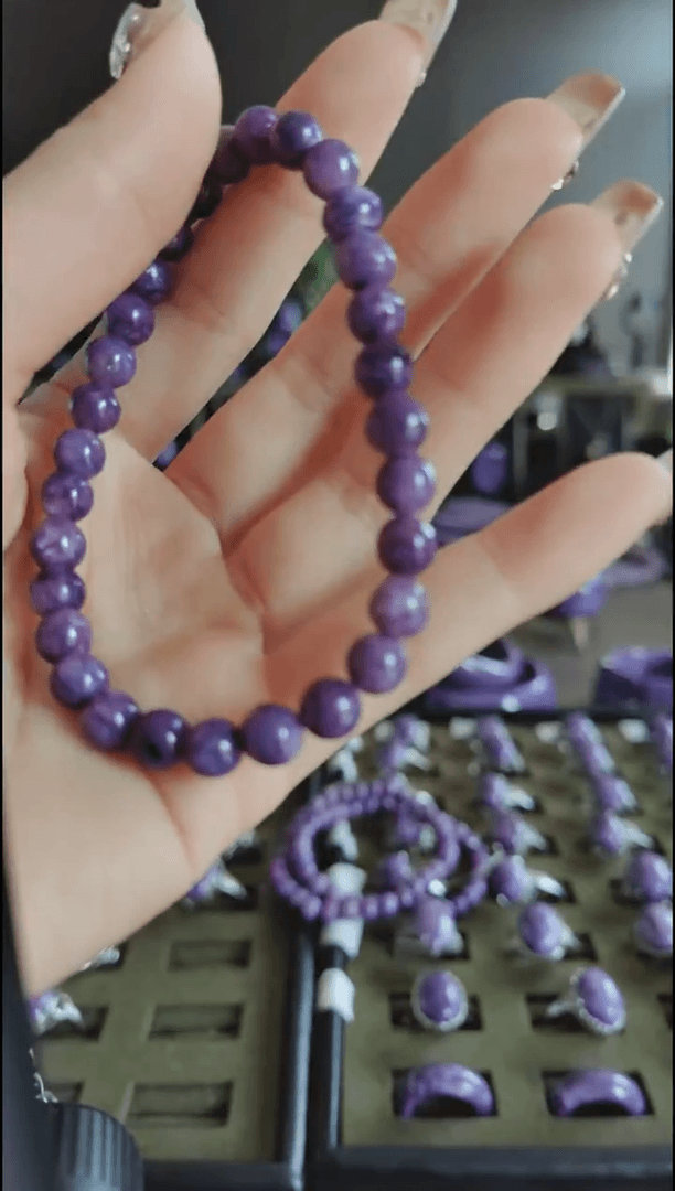 【闪购商品】查罗石手串未镶嵌6mm手串