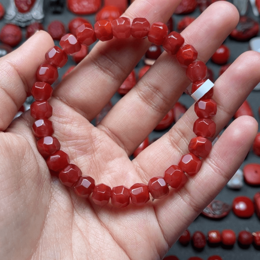 【闪购商品】南红玛瑙配饰未镶嵌7.4mm