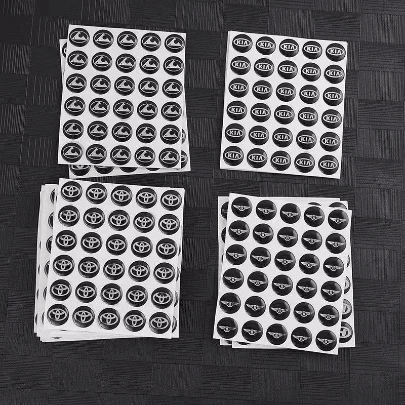 钥匙贴标记适用丰田本田现代铃木遥控器钥匙车标贴标水晶滴胶车标