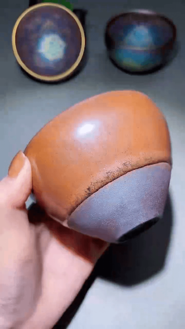 【闪购商品】瓷茶盏铁锈钵1