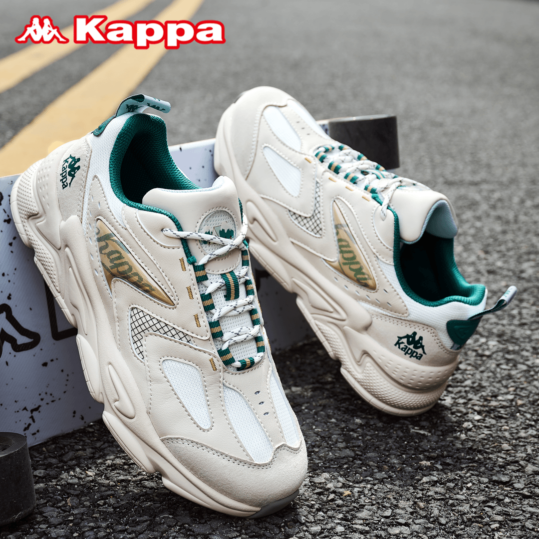 Kappa秋季运动鞋时尚鞋男薄款透气网面鞋女运动老爹鞋K0CZ5MC50