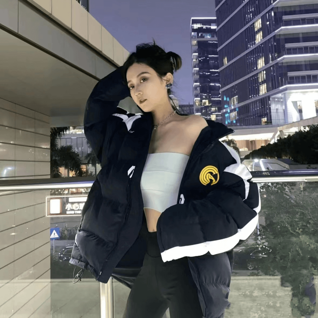 足球棉服男女同款宽松版型