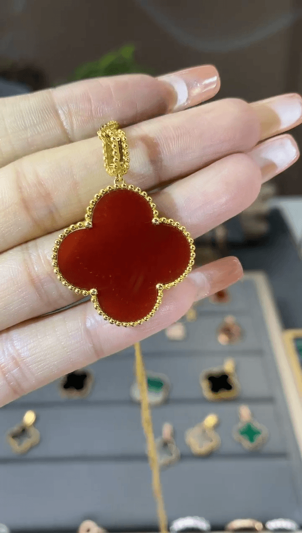 【闪购商品】玛瑙/玉髓吊坠(不含链)18K金镶嵌18K金玛瑙吊坠