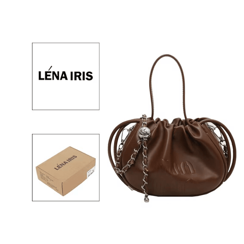 309【带礼盒】LÉNA IRIS小众轻奢新款女包包简约通勤单肩斜跨包