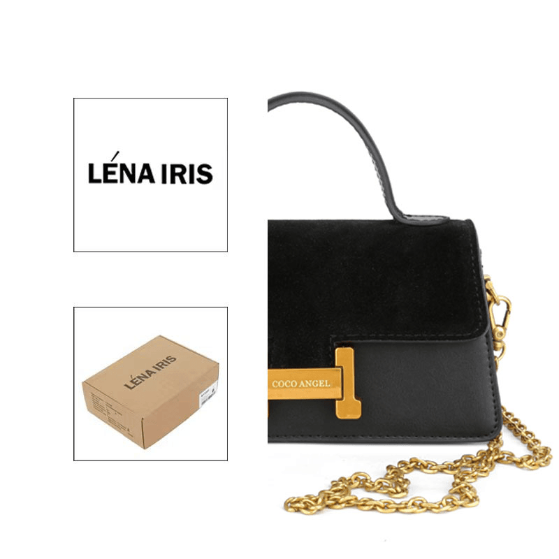 013【带礼盒】LÉNA IRIS时尚百搭新款手提包复古小众单肩斜跨女包包
