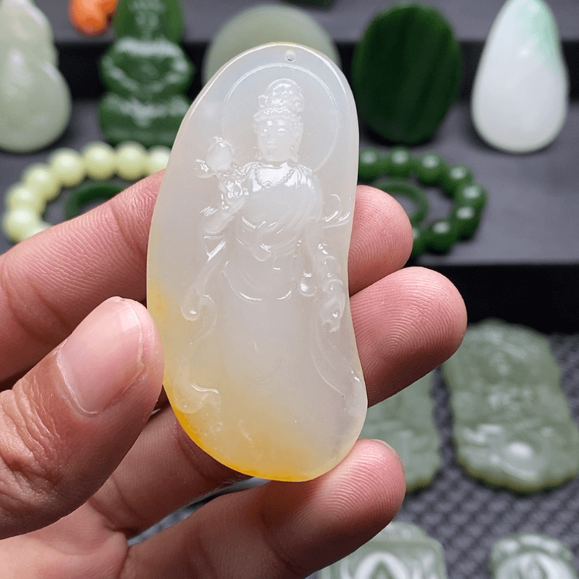 【闪购商品】和田玉（糖玉）颈饰未镶嵌刚***你