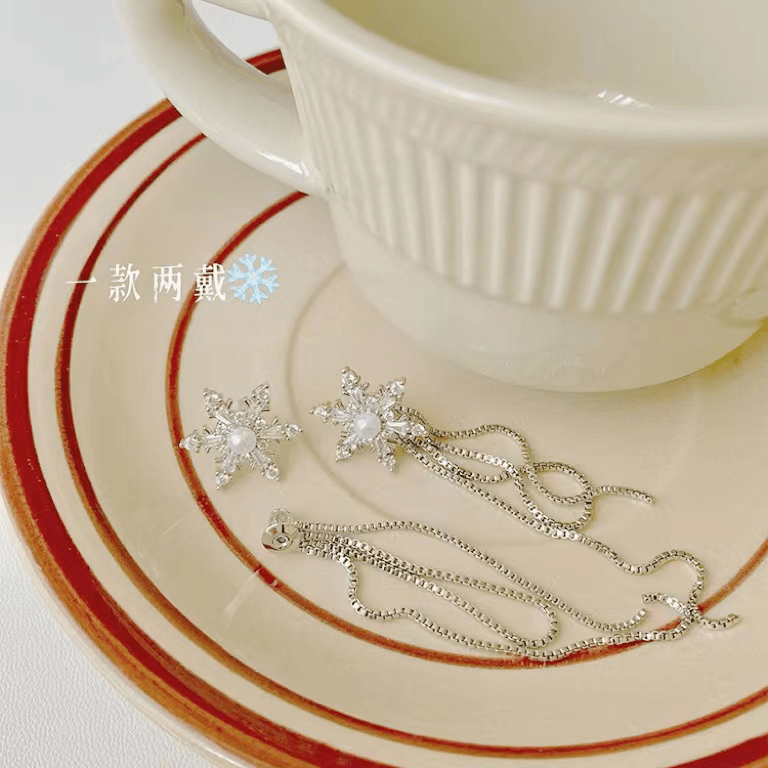 铜合金耳饰 BIBI【雪花流苏】耳针EH091