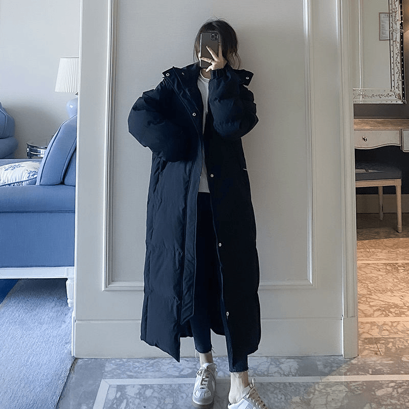 新款羽绒服羽绒服女2023年冬装韩版过膝棉袄超长款到脚踝学生中