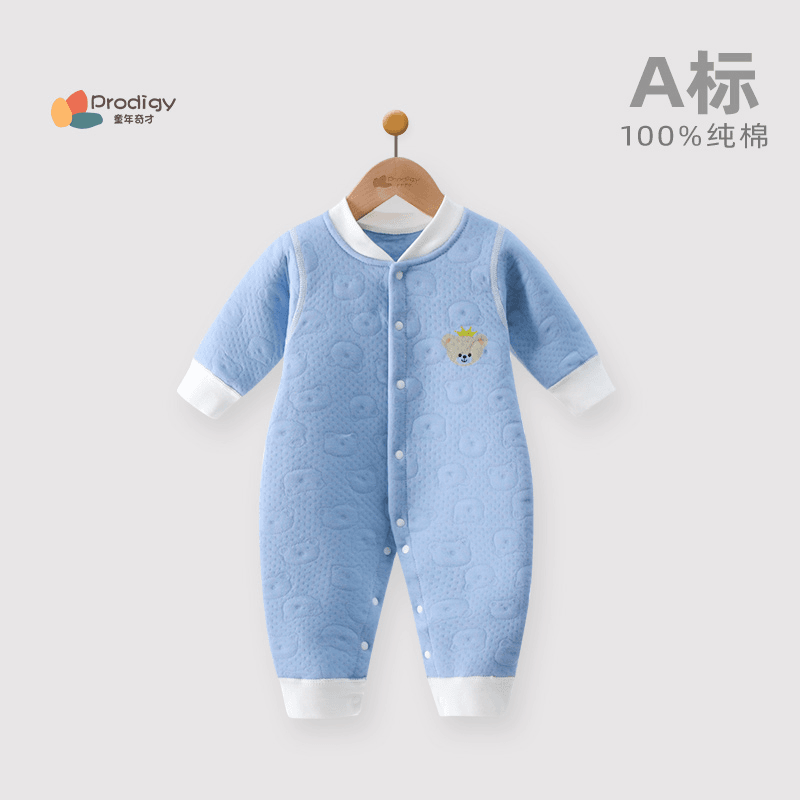 Ab【编码001-200】保暖款秋冬款新生婴儿连体衣无骨缝制