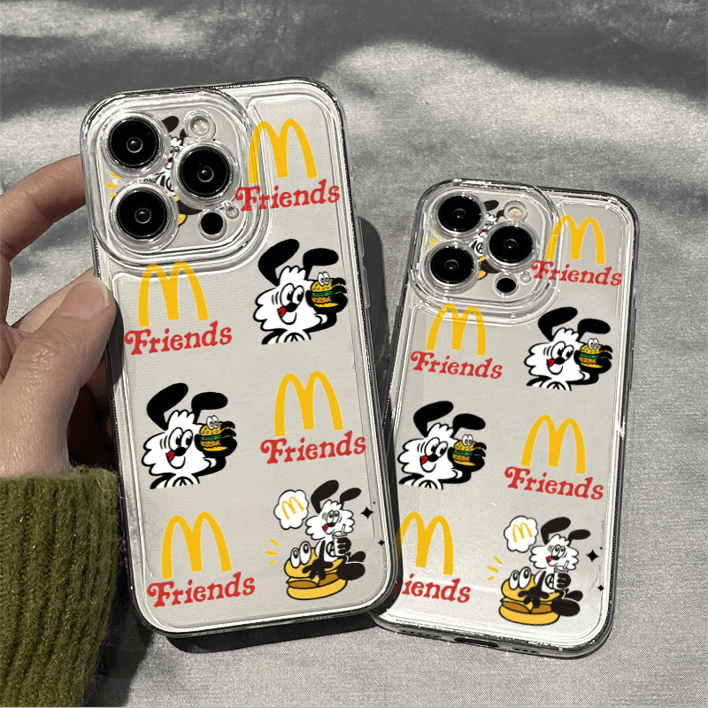麦当狗狗适用iphone14promax苹果15手机壳13卡通创意个性小众简约