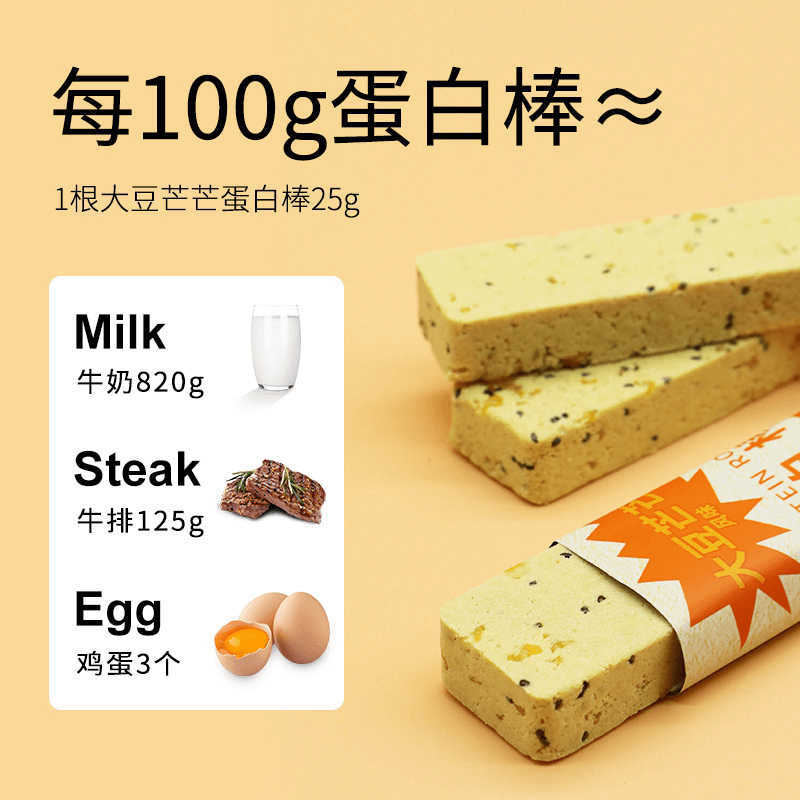 【试吃装】棒中棒优质蛋白棒健身代餐高蛋白解馋饱腹高膳食纤维营养