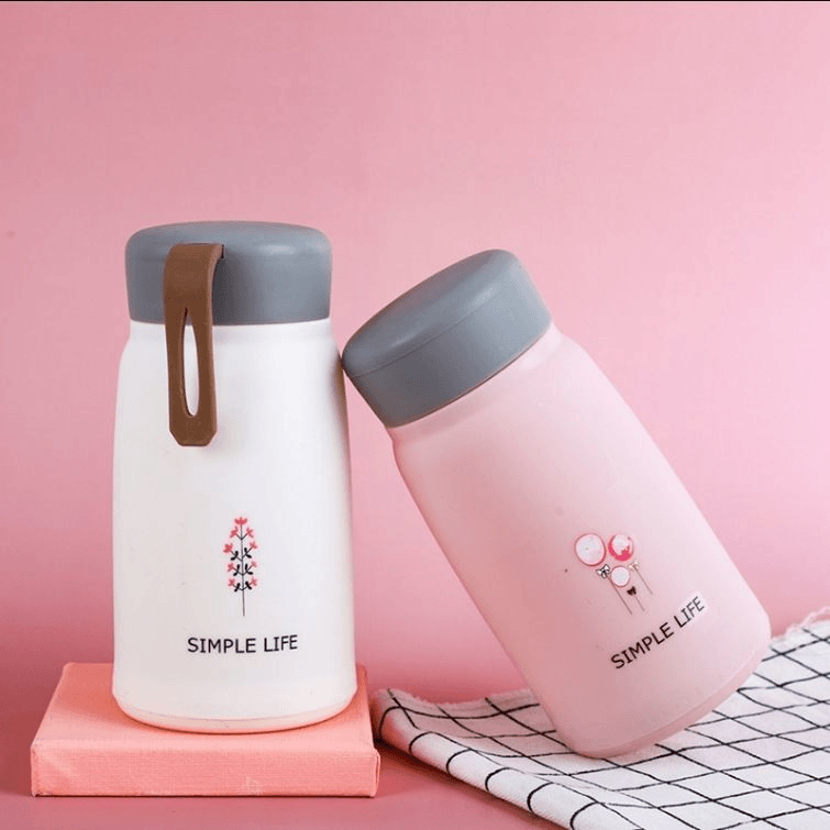 韩版小清新手商务保温杯小巧保温杯可爱创意简约防摔双层隔热印字
