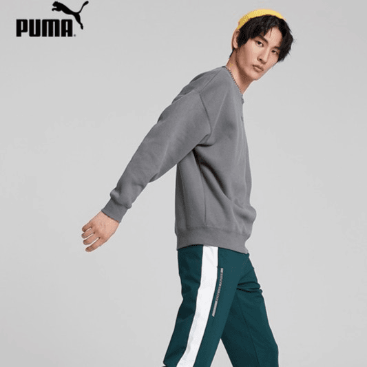 PUMA彪马官方 秋冬男子温暖加绒刺绣圆领卫衣 CLASSICS 534365