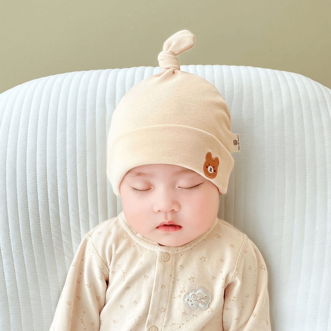 【玟悦】春秋季新生儿宝宝纯棉胎帽可爱超萌护囟门帽婴幼儿套头帽