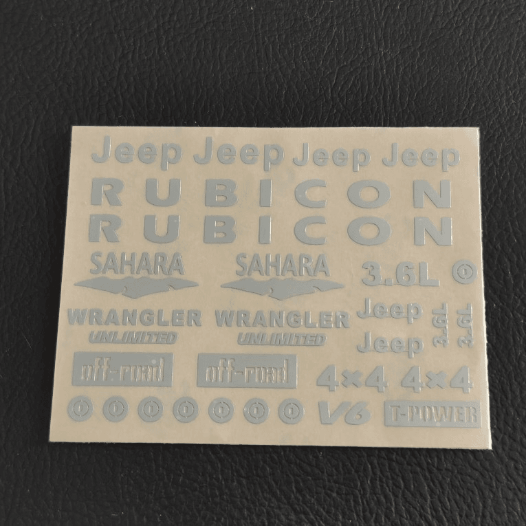 仿真攀爬Jeep金属贴纸 攀爬车丰田lc80金属贴纸 路虎金属标 SCX10