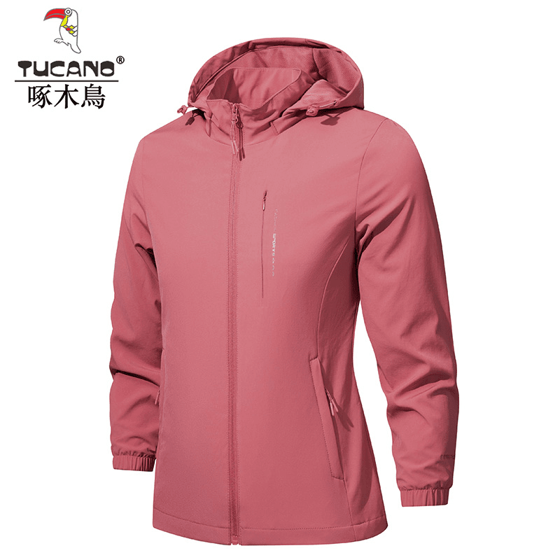 TUCANO/啄木鳥时尚春秋季户外冲锋衣女单层薄款防风运动旅行外套