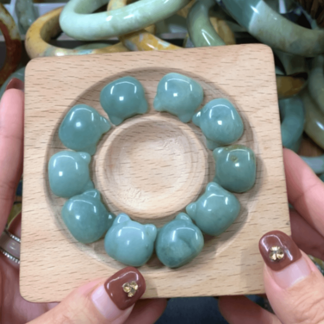 【闪购商品】蛇纹石玉手串未镶嵌?**?