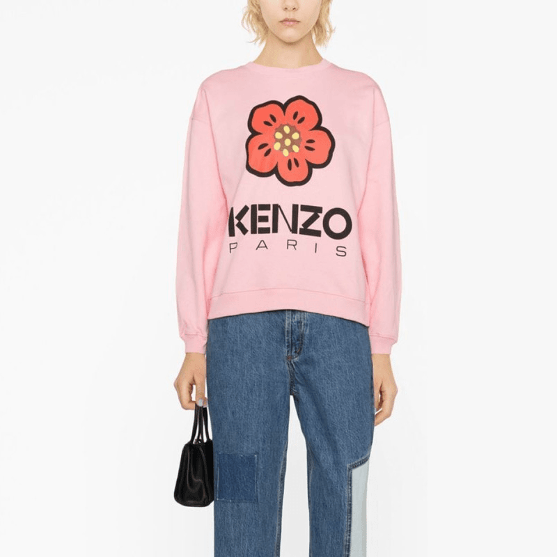 【保税仓 专柜价2799元】Kenzo女士花朵棉质长袖卫衣 FD52SW0364ME