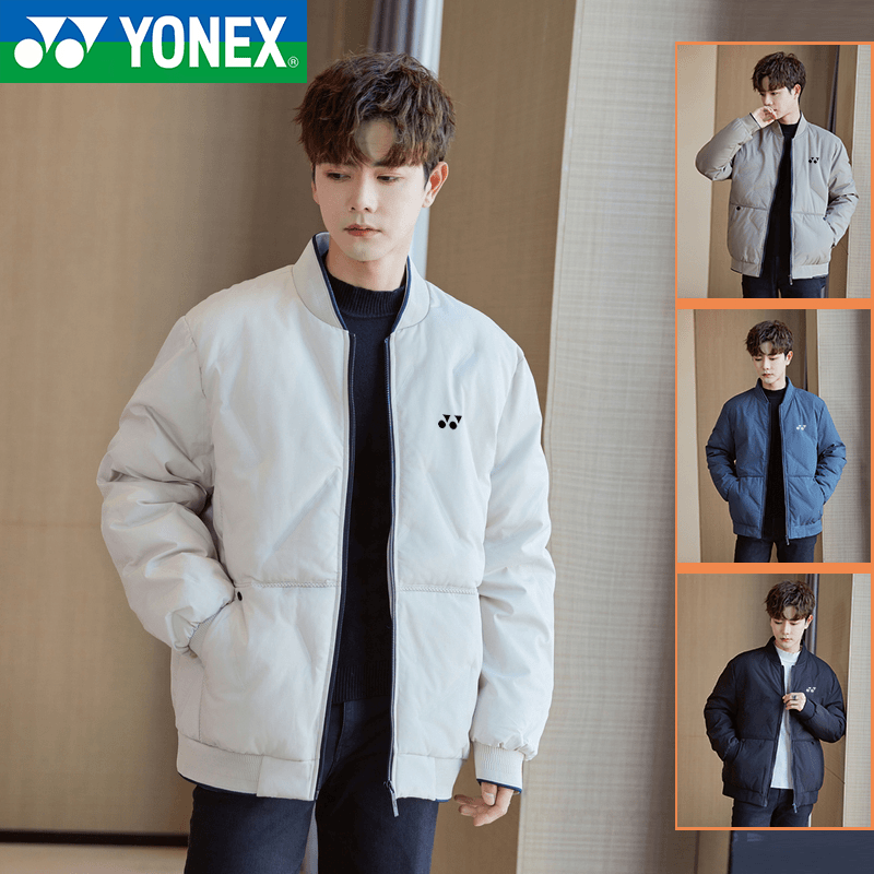 YONEX 尤尼克斯棉服男士秋冬休闲运动百搭棒球领帅气保暖外套男士