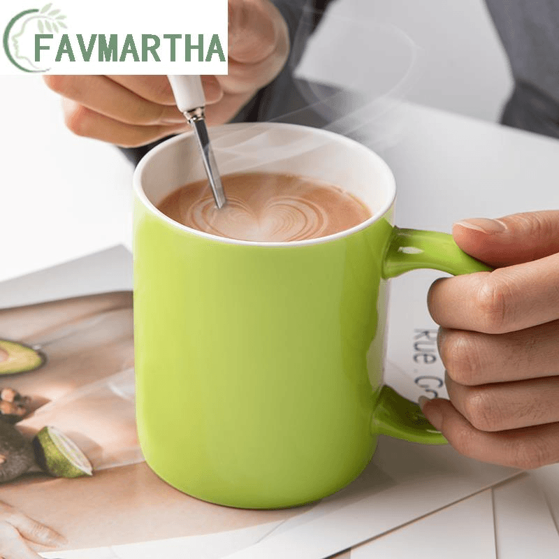 马克杯陶瓷杯子男生带盖带勺子定制情侣水杯家用咖啡杯茶杯女新款