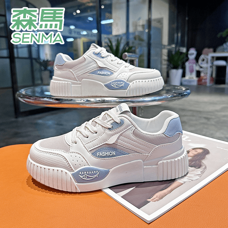 SENMA/森马秋季鞋子女2023新款休闲鞋百搭女鞋运动小白鞋厚底板鞋