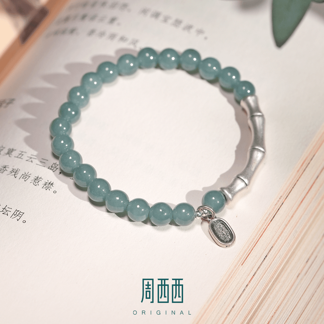 周西西精美珠宝翡翠手串6.5mm+女款气质时尚百搭多样性发货11337